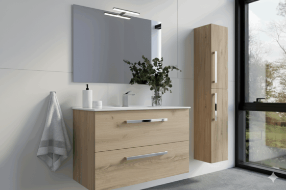 Mueble para el baño de dos cajones