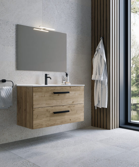 Mueble de baño moderno dos cajones