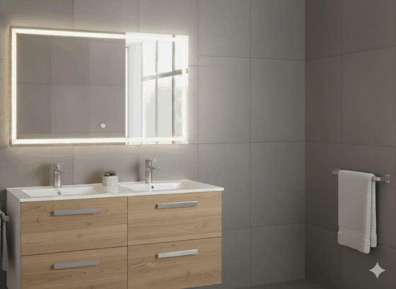 mueble de baño suspendido de 4 cajones
