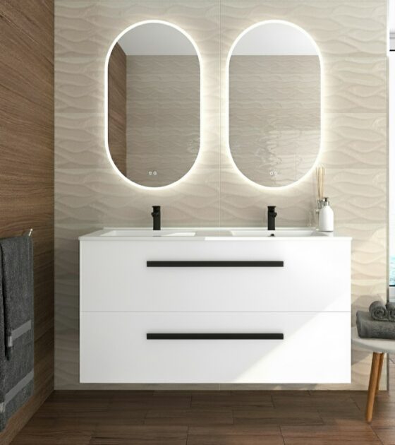 Mueble de baño de 120 de dos cajones grandes economico