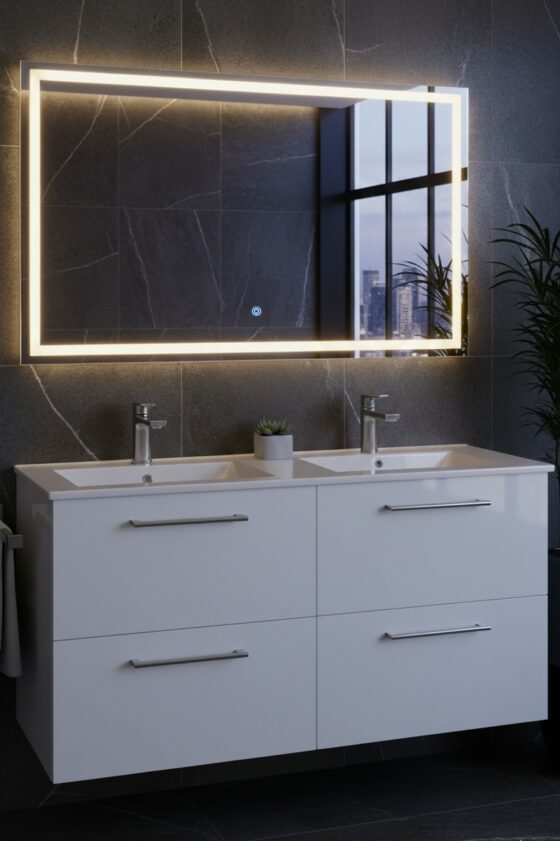 mueble de baño elegante de 4 cajones 120 x 46