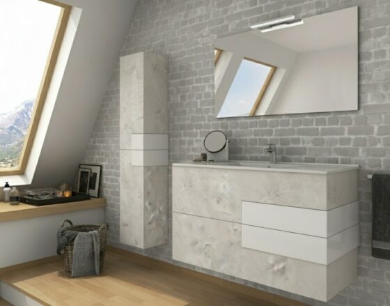 Mueble para el baño elegante colgado o con patas