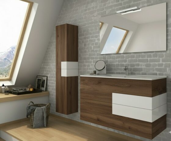 Mueble para el baño elegante colgado o con patas