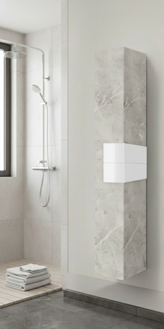 Columna de baño Marmol claro – Elegancia y orden en tu espacio