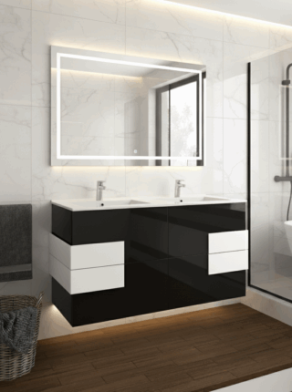 Mueble de baño moderno y suspendido de cuatro cajones modelos soria