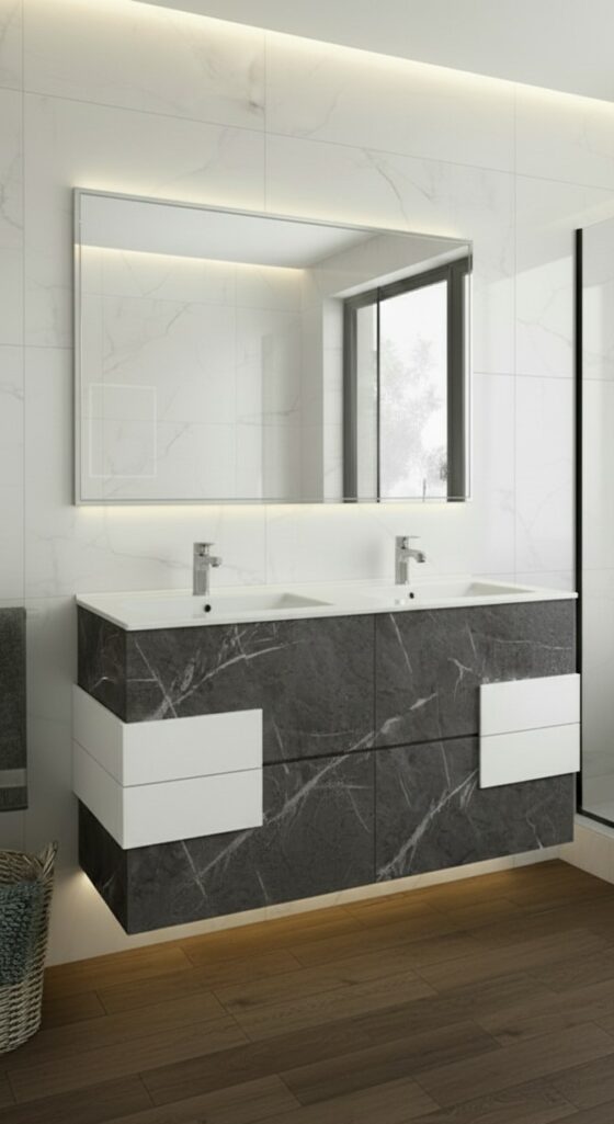mueble de baño doble seno