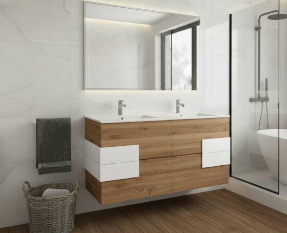 Mueble de baño elegante y moderno de 4 cajones 120