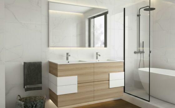 Mueble de baño elegante y moderno de 4 cajones 120