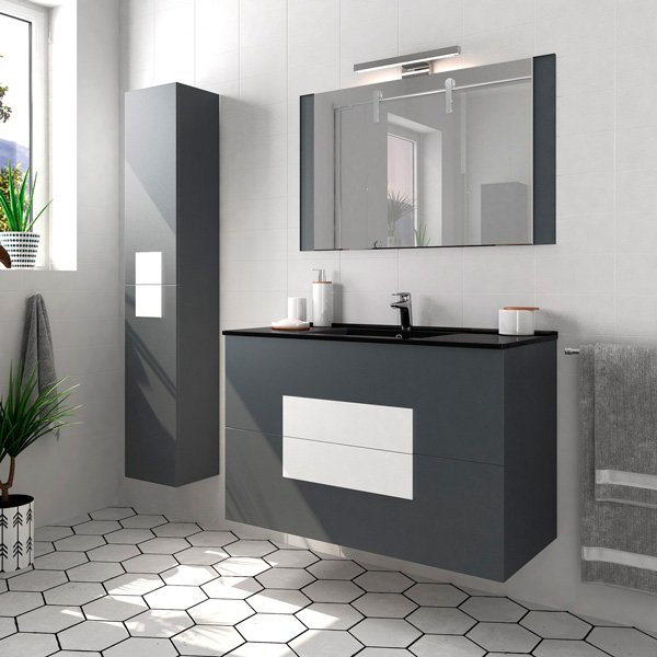 Mueble de baño colgar Cuadra, moderno y