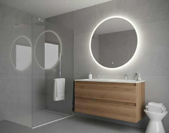 Mueble de baño suspendido y moderno de 120 x 46 doble seno o un seno