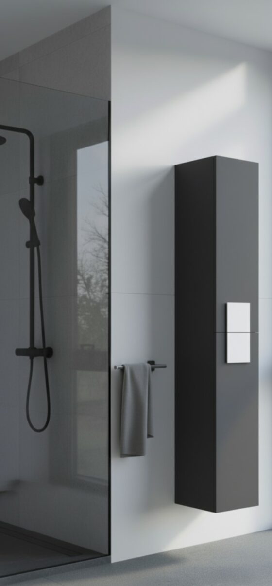 Columna de baño en diseño minimalista.