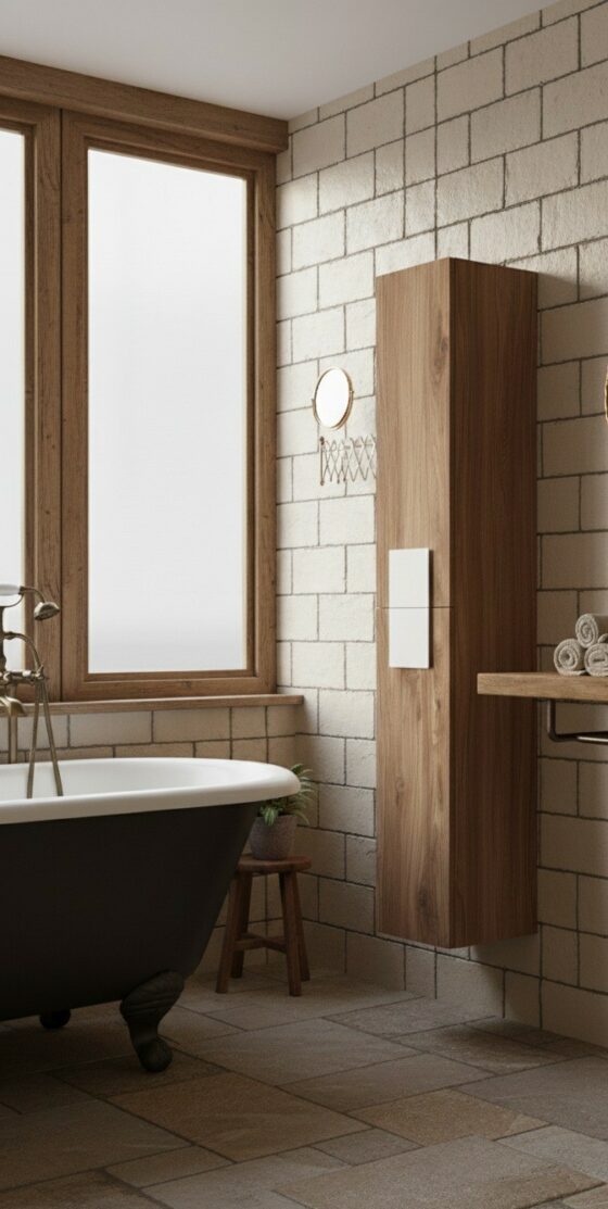 columna para baño suspendida, moderna y elegante