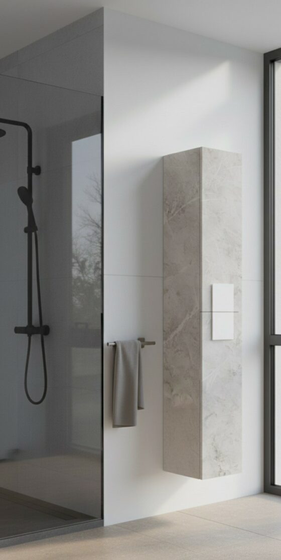 Columna de baño auxiliar en diseño vertical.