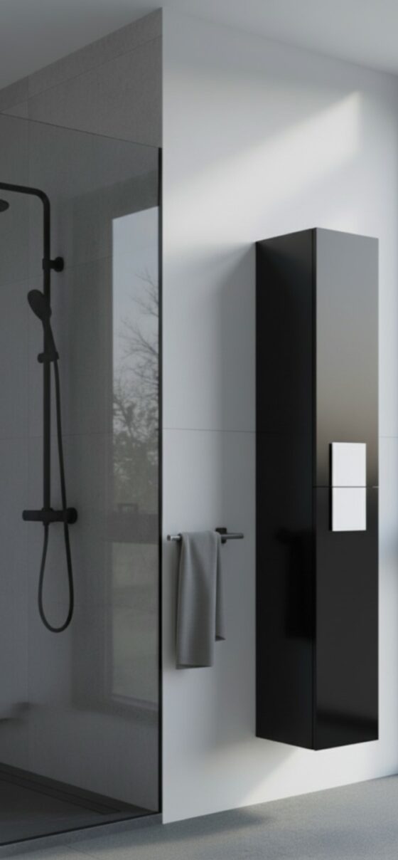Armario auxiliar tipo columna para baño.