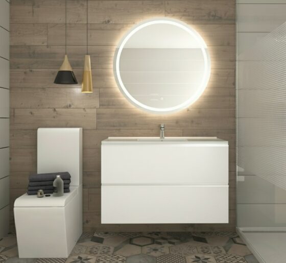 Mueble de baño de gran capacidad cajones y suspendido