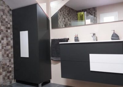 Mueble de Baño modelo Soria gris mate , columna especial cuadra