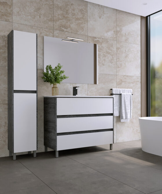 Mueble de baño neon tres cajones con patas