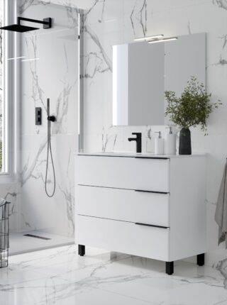 Mueble de baño modelo Brisa de 3 cajones con patas