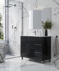 mueble de baño de 3 cajones con patas