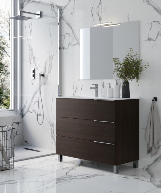 mueble de baño wengue