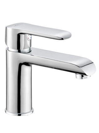 Grifo monomando de lavabo en latón cromado o negro mate con aireador – Diseño moderno y elegante